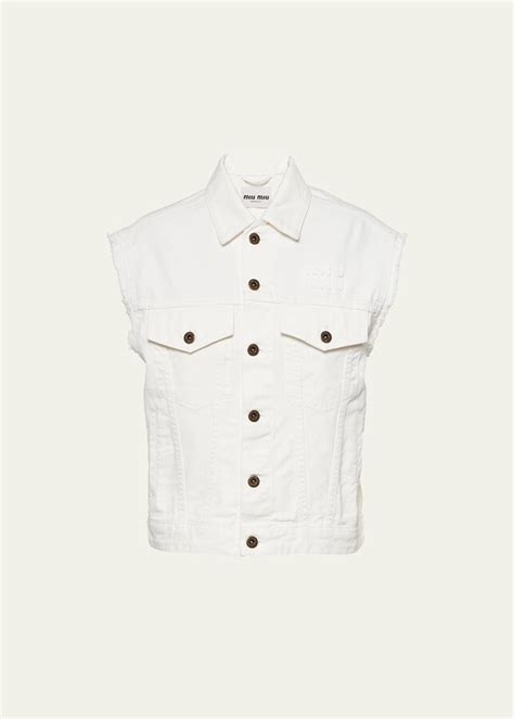 miu miu denim vest|miu mi u jeans.